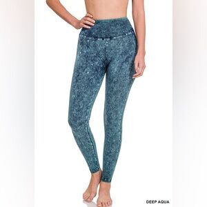 Zenana Outfitters Deep Aqua Leggings